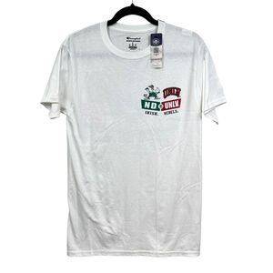 Champion Women T Shirt 2022 ND Irish Vs UNLV Rebels Short Sleeve White Sz Small*